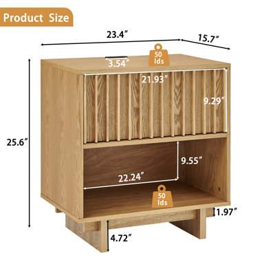 Table de chevet de 23,4 pouces