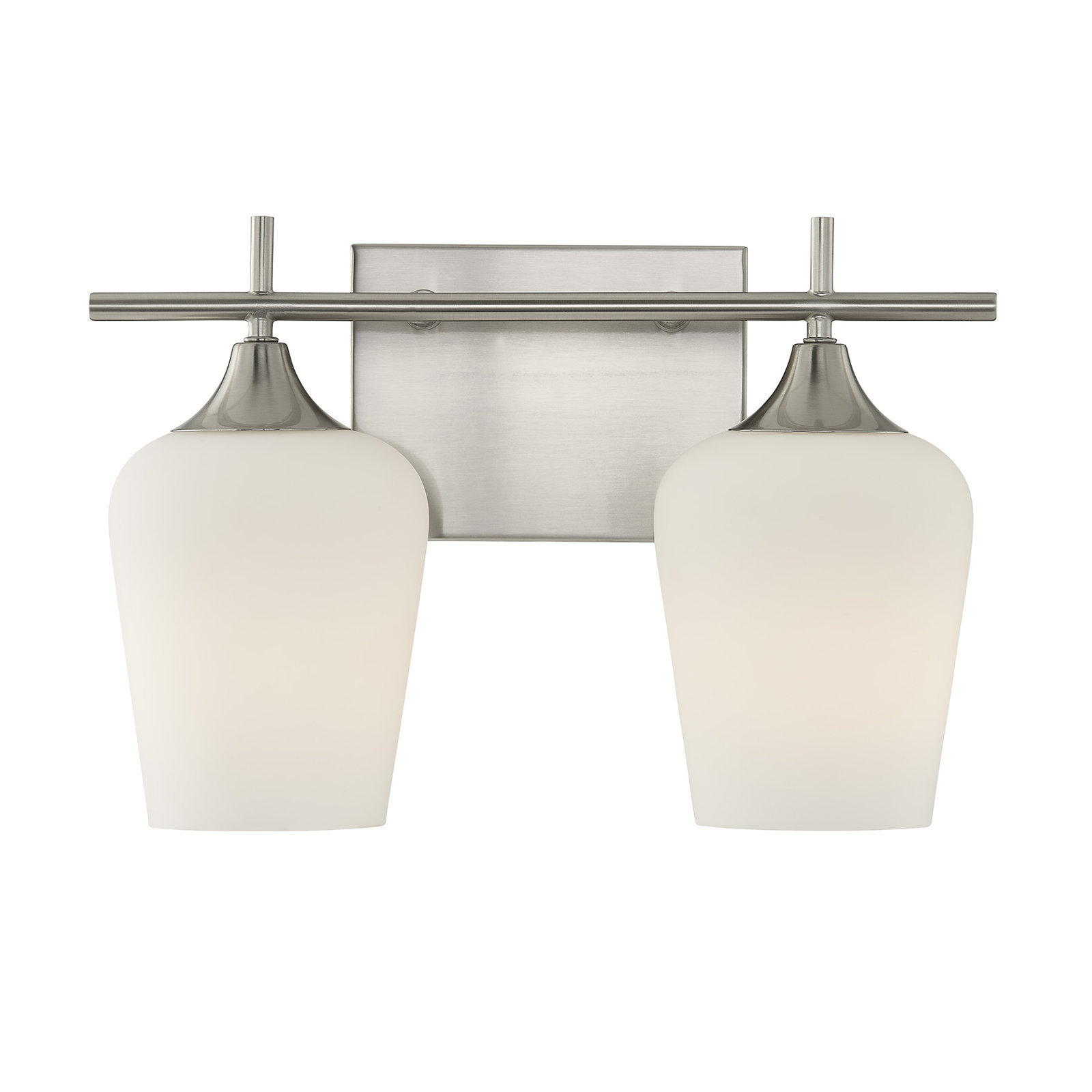 Breena Dimmable Vanity Light, White, Satin Nickel