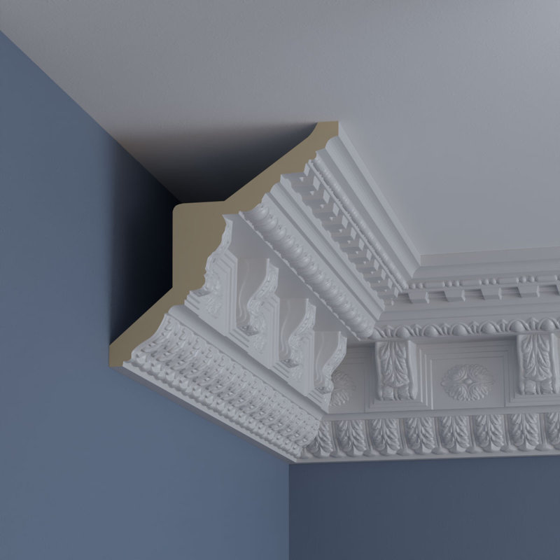 Granada 94.5" White Polyurethane Crown Moulding