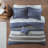 Striped Comforter Set With Bed Sheets