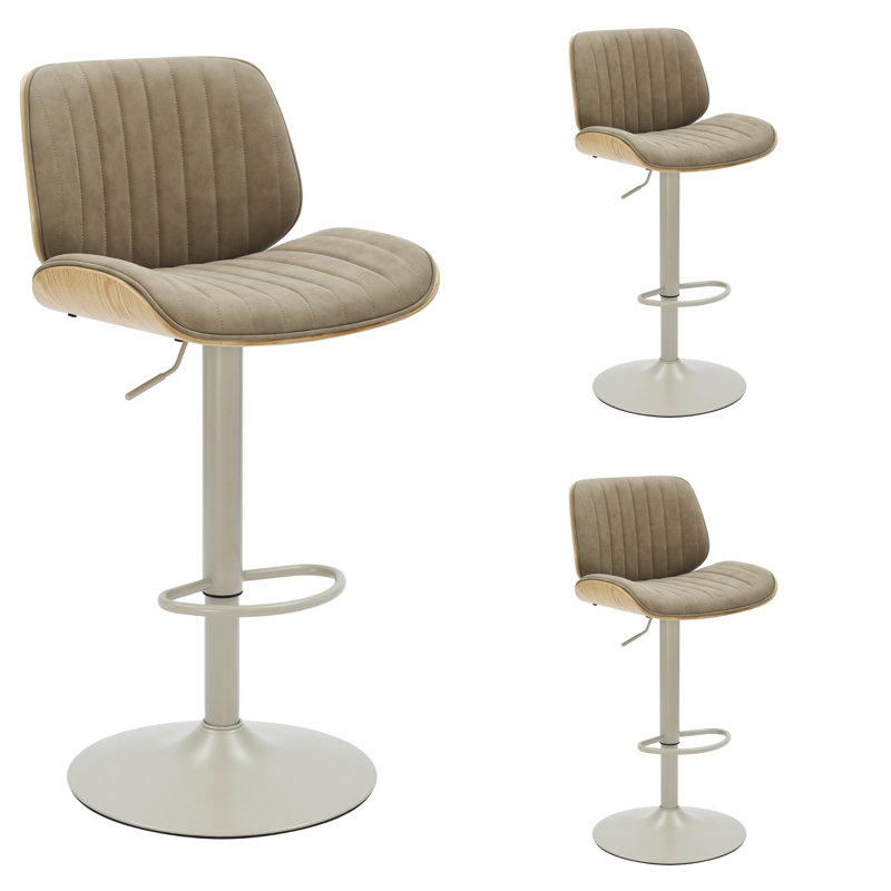 Ensemble de 3 tabourets de bar Westerfield, Taupe