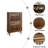 23.6-Inch Shoe Cabinet, Medieval Modern Independent Shoe Cabinet, Fence Shoe Cabinet With 2 Flip Drawers