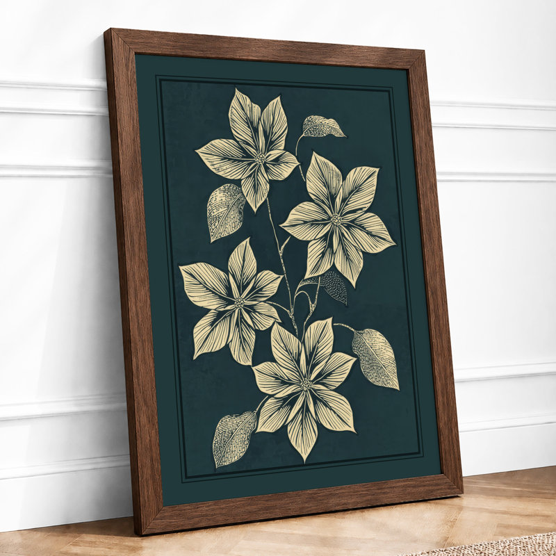 Pale Botanica Botanical - Framed Print, A3 - 42.0 x 29.7 cm, Walnut