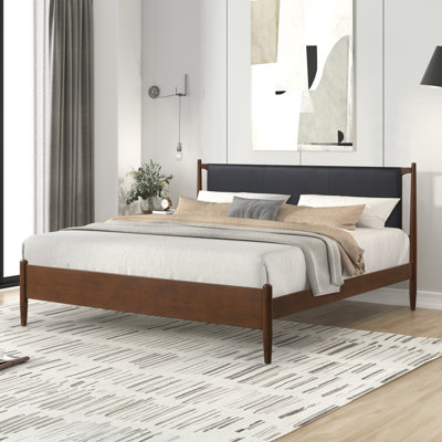Willeke Wood Platform Bed, Cherry Brown by Ebern Designs