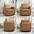 28.5" Wide Modern Soft Linen Upholstered Accent Chair with Swivel