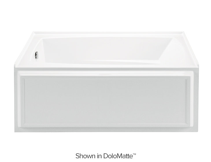 Wyndham 5 Alcove Soaker Tub - Matte, Left