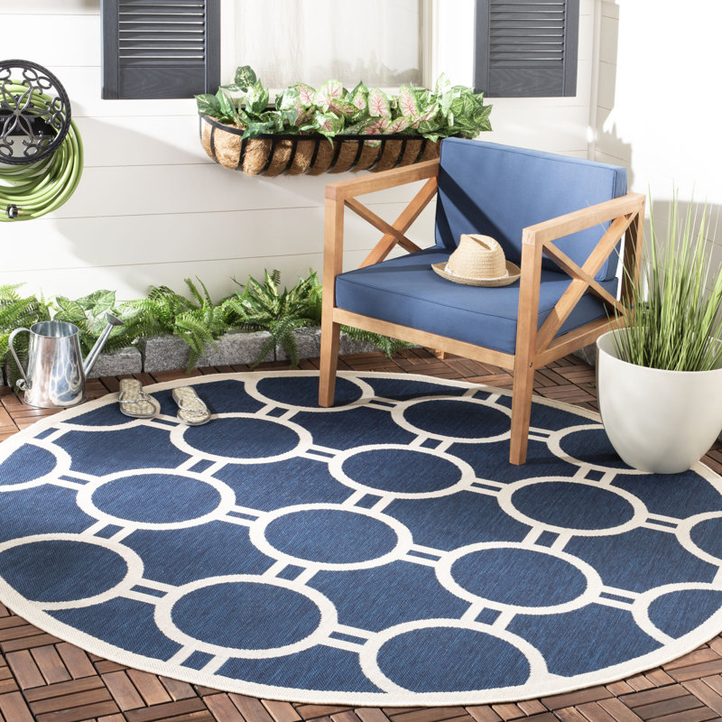 Sayden Performance Geometric Rug, Round 6'7"