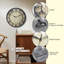 Horloge murale ronde en plastique 16 pouces - noire