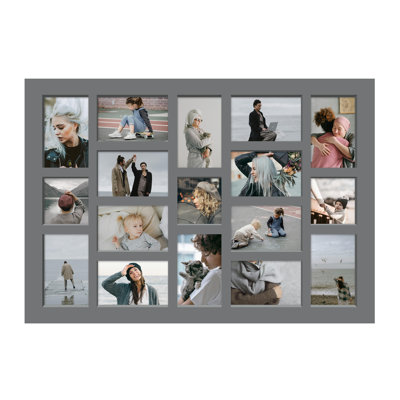 17 Opening Wall Gallery Picture Frame Set, Ash