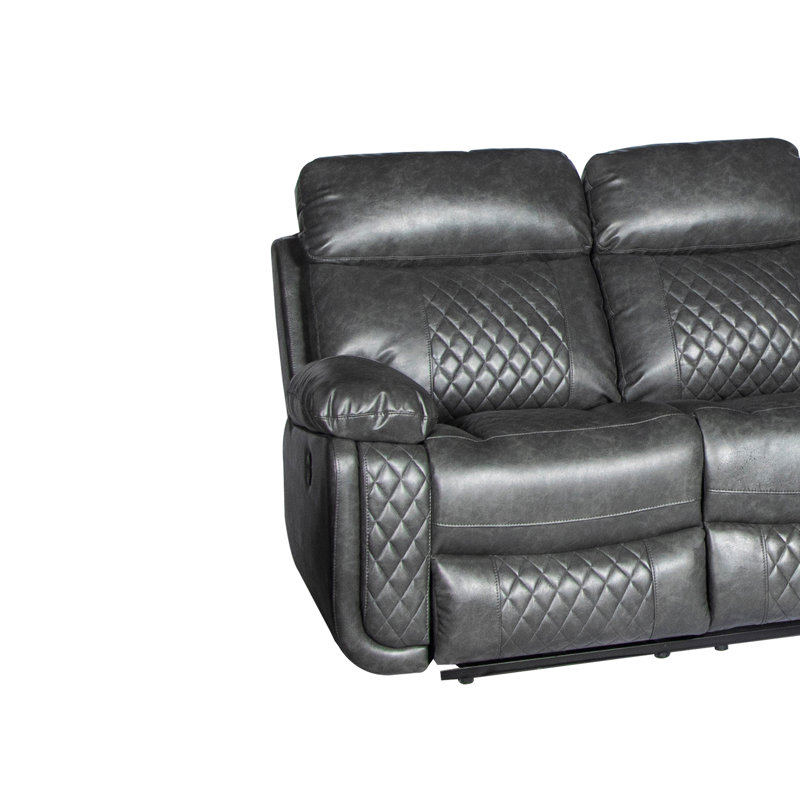 Canapé inclinable en similicuir de 83 po Edyce