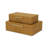 Lusan Rectangular Decorative Box Set - Camel Brown Faux Shagreen-1678943984