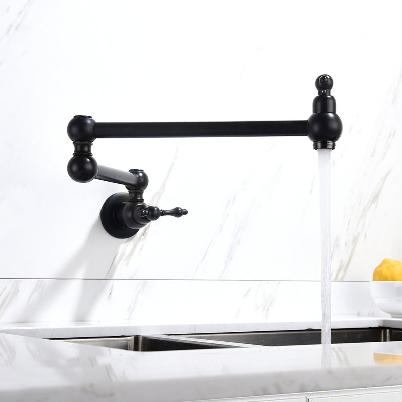 Pot Filler Faucet Wall Mount, Matte Black