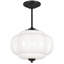 Luminaire suspendu en verre blanc 3 lumières