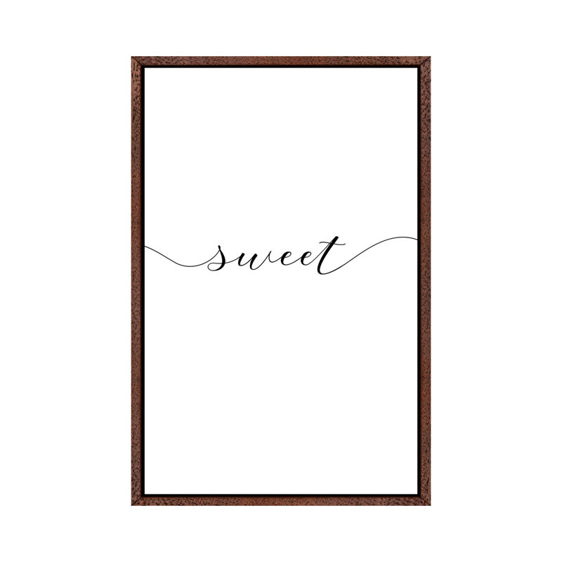 Sweet Dreams I - Print on Canvas, 66.04 cm H x 45.72 cm W, Classic Brown Wood Framed