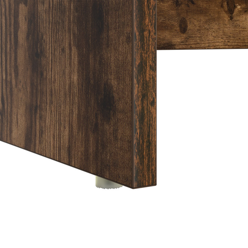 Desk With Storage 120.5X44x88.5 Cm Engineered Wood, Smoked Oak