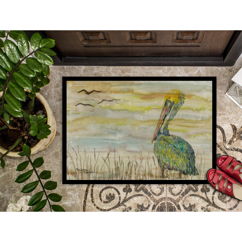 Tapis d’extérieur antidérapant intérieur/extérieur antidérapant pelican Maia, Rectangle 2 pi x 3 pi
