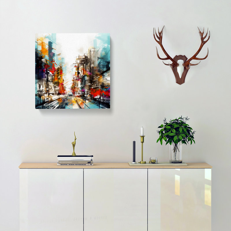 City Of Tokyo Abstract Art - Print