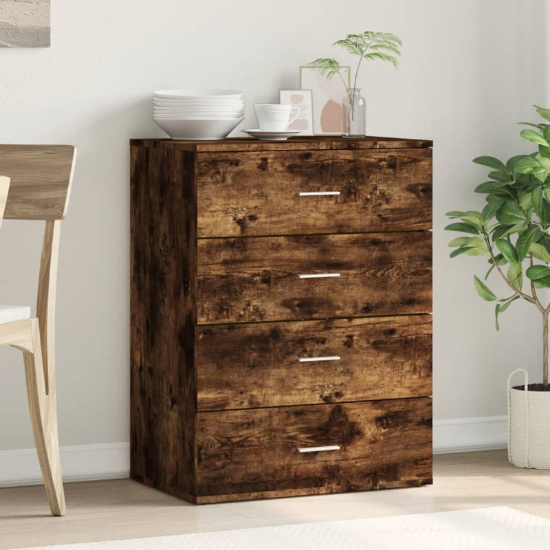 Orel Sideboard 60x39x80 cm Engineered Wood, Smoked Oak