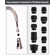 3-Function Kitchen Spray head with 10 Adapters,Chrome