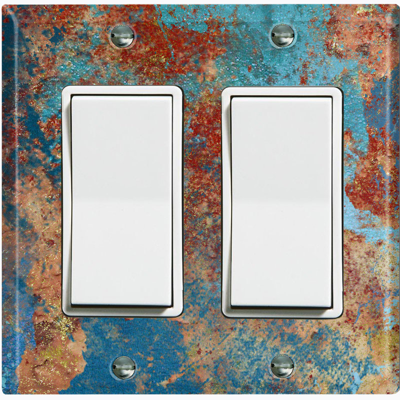 Patterned 2 - Gang Rocker Standard Wall Plate