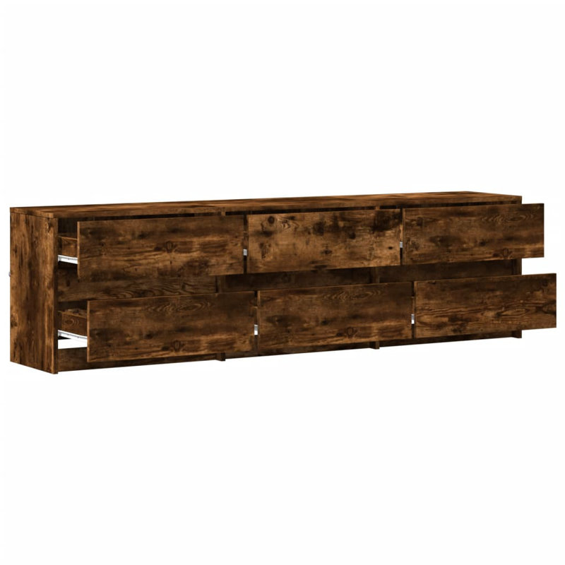 Yes_Yes_No_Yes_N/A Unfinished TV Stand, 180cm, Smoked Oak