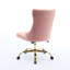 Chaise de bureau en velours rose Arwen-121074560
