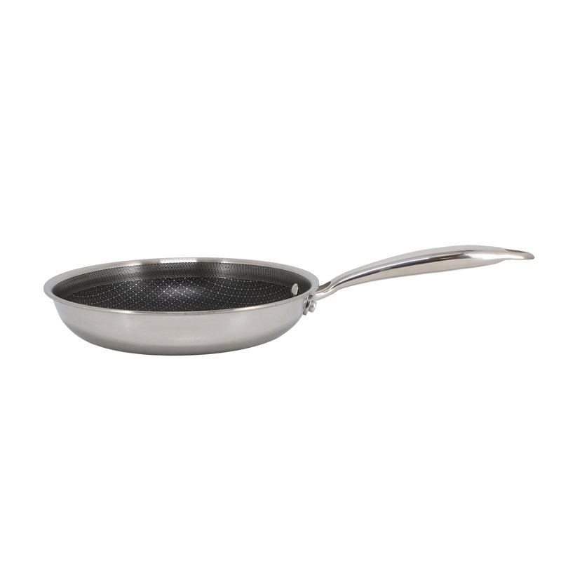 Poêle à frire antiadhésive en acier inoxydable avec bord roulé Better Chef, 8"