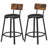 Vasagle, Set Of 2 Pu Upholstered Breakfast Stools, Inches Barstools With Back And Footrest, Simple Assembly, For Dining Room Kitchen, Rustic Brown And Ulbc069b81-112015887-115281364