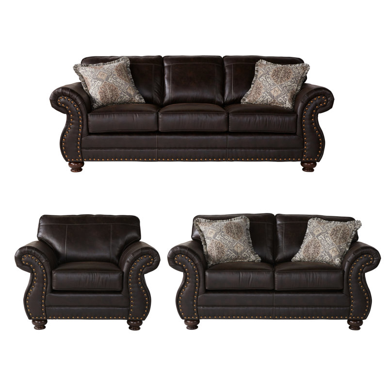 Similicuir foncé rembourré - Collection Welted - brun