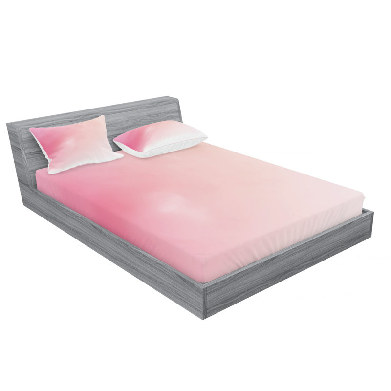 Microfiber Ombre Sheet Set, Queen Sheet Set with 2 Pillowcases, Coral Ombre