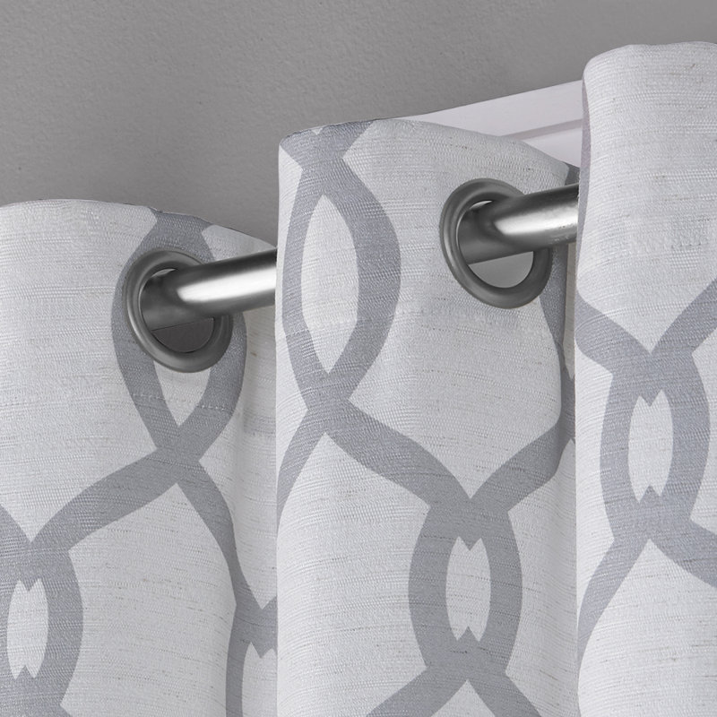 Caliese Semi Sheer Curtain Pair, 54"W x 84"L, Dove Gray