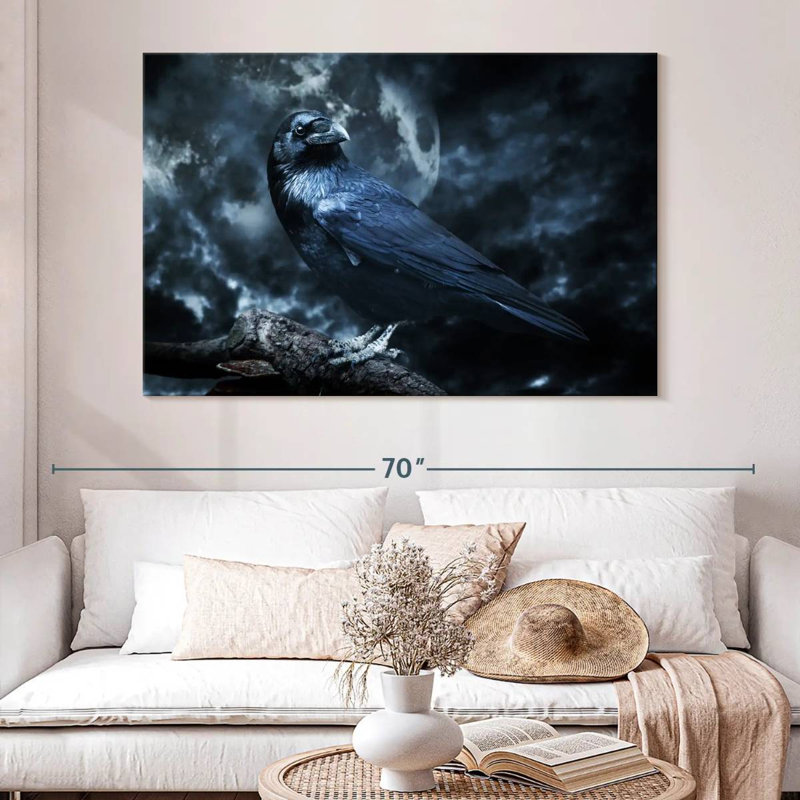 Hitzel Black Raven, 34" H x 51" W