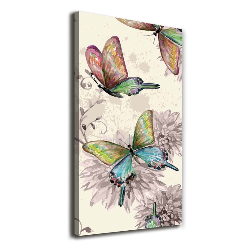 Colorful Butterflies - Wrapped Canvas Print