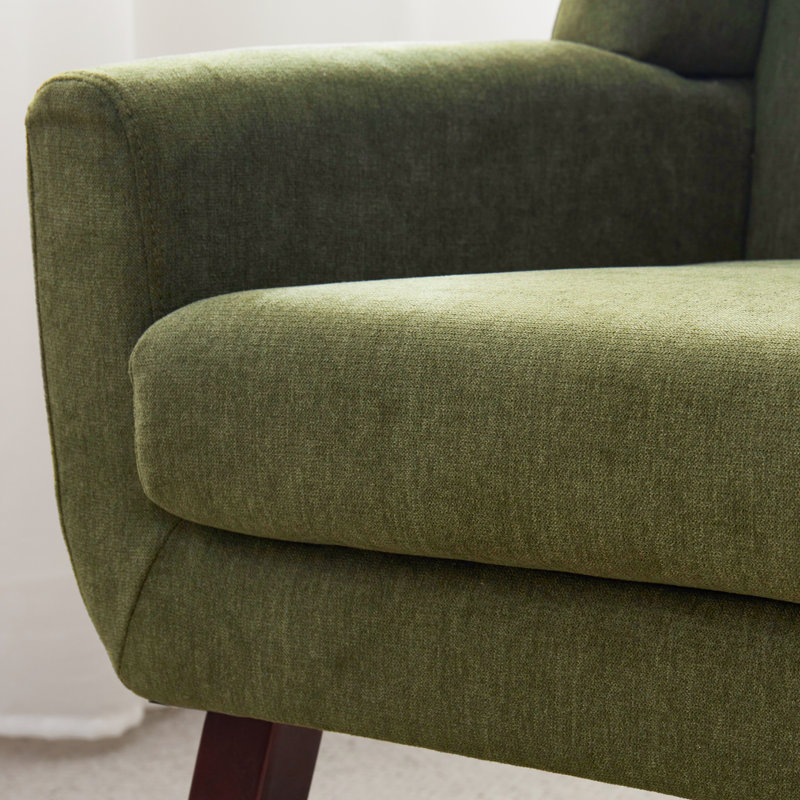 Fauteuil rembourré, Mélange de polyester vert
