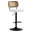 Tabourets de bar pivotants à hauteur réglable à 360 ° avec dossier en rotin-608778796