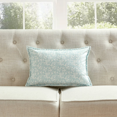 Coussin réversible à motif floral Leaf
