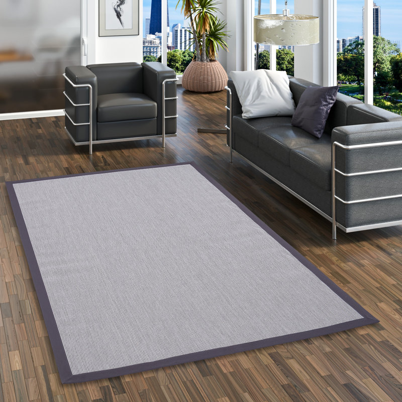 Solid Colour Flatweave Area Rug, Rectangle 160 x 230cm
