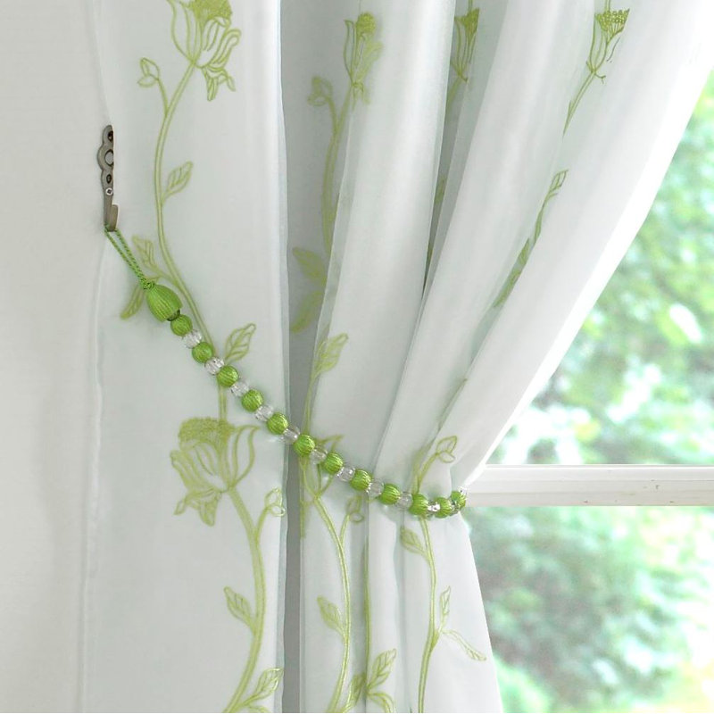 Canaan Earl Beaded Curtain Tieback, Lime