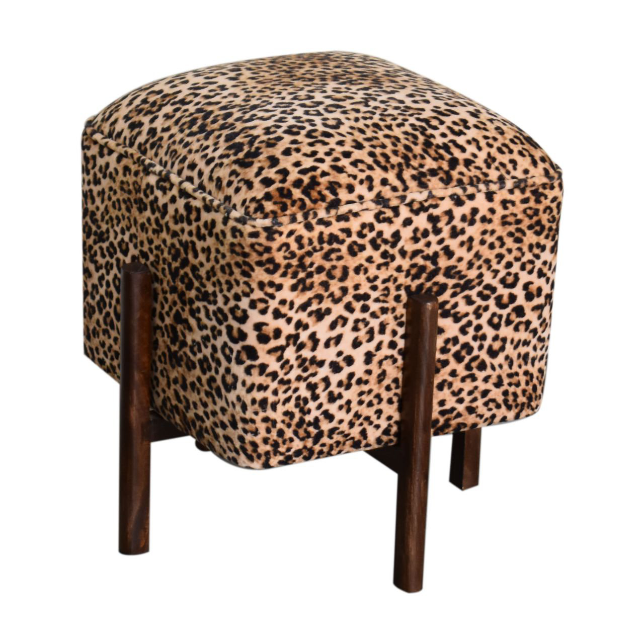 Animal on sale print pouffe