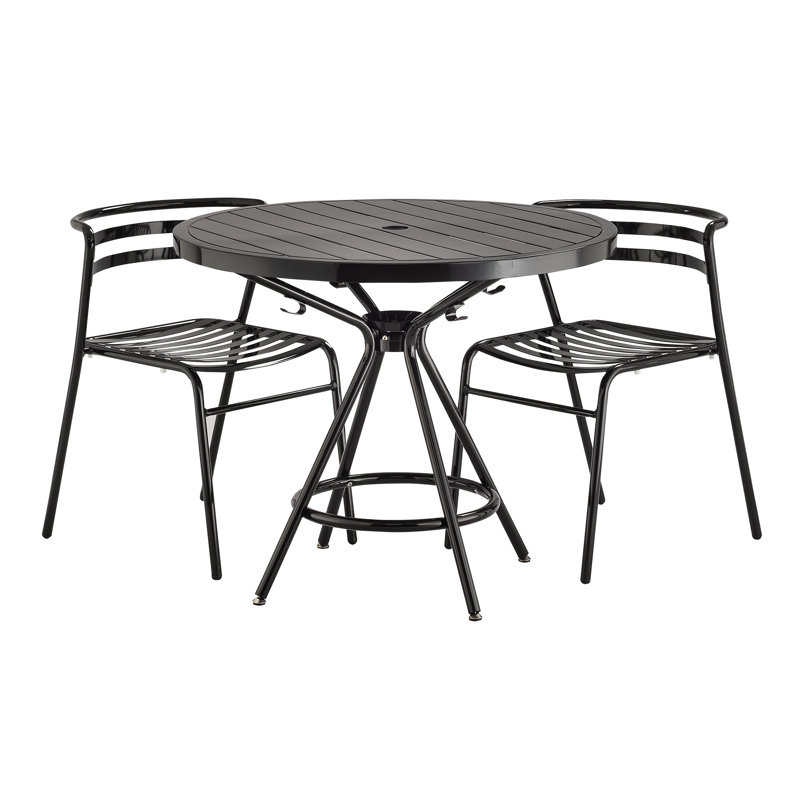 CoGo Round Dining Table, Black, 30" H x 36" L x 36" W