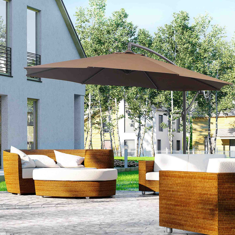 295cm Cantilever Parasol, Brown