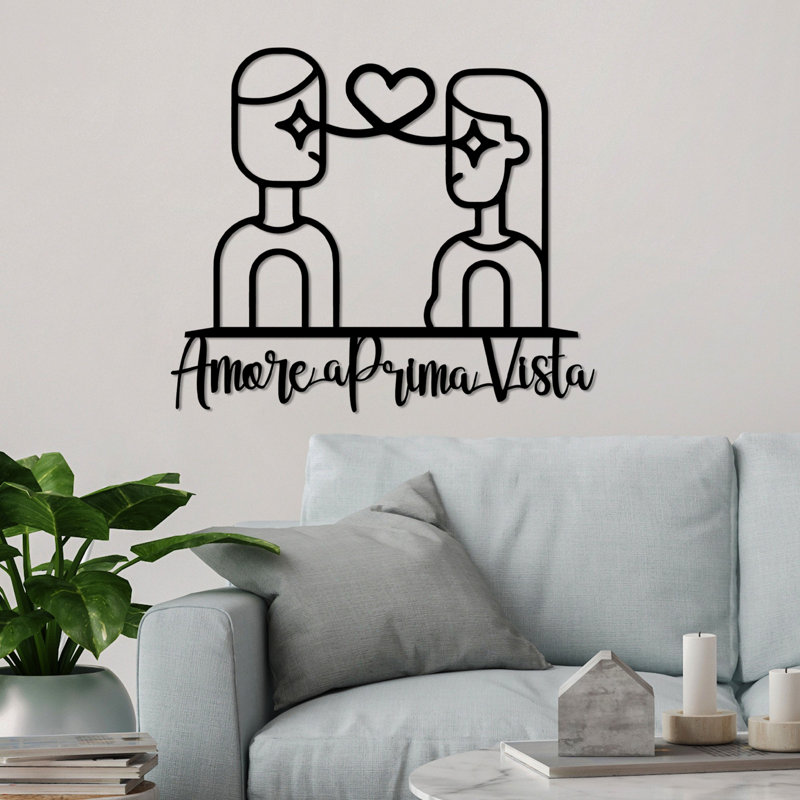Decorative Metal Wall Accessory, Black Color, 22.0 x 19.3 inches | 100% Metal, Thickness: 0.06 inches | Lightweight at 1.1 lbs, Ideal for Home Decor & Modern Spaces, Stylish and Durable Design