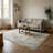 Pender Beige Cream Oriental Cotton Chenille Area Rug-472618764