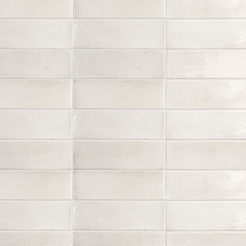 Carrelage mural en porcelaine Charm 2X6, Blanc