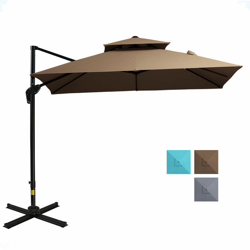 Parasol excentré 10 pi avec base Outsunny