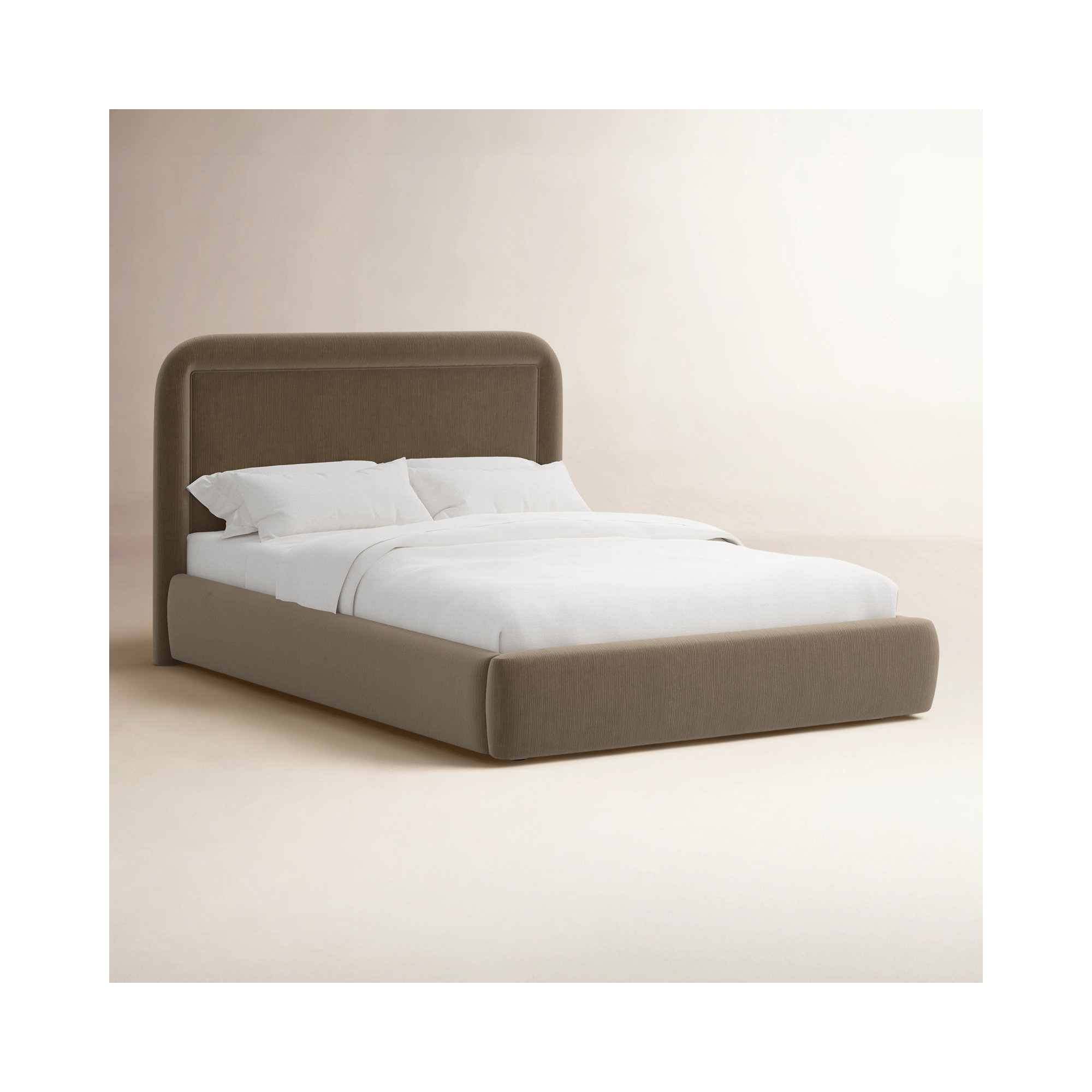 Stoffer Home x Cloth and Co. Marisa Bed, Luxe Walnut Velvet, King