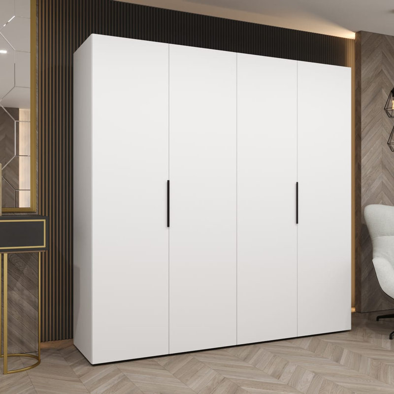 Marbella I Hinged Door Wardrobe 200cm - Fresh, Contemporary Storage for Modern Homes, White