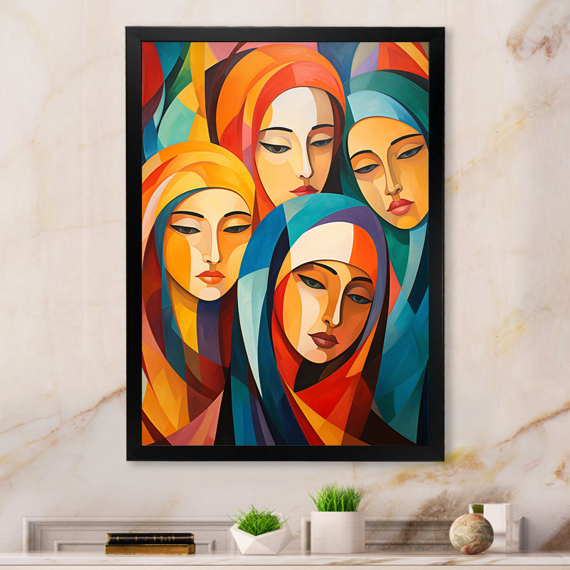 Jaune et orange, prière de l'islam, culture 6 - Art mural, Cadre photo noir simple, H 20 po x l 12 po x P 1 po