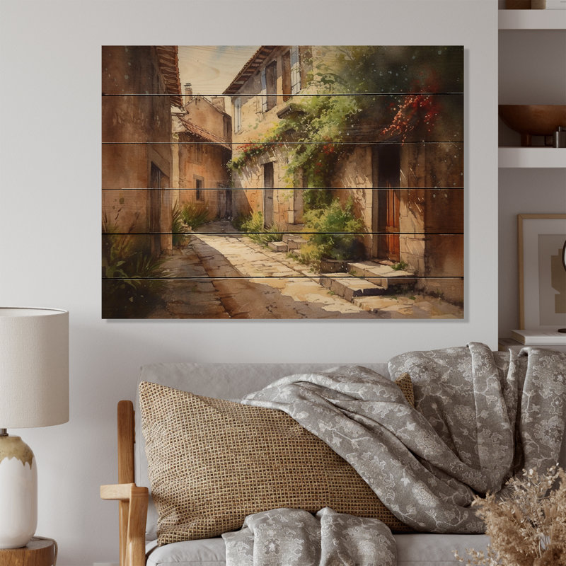 Village méditerranéen, rue VIII sur bois, H 10 po x l 20 po x P 0,78 po