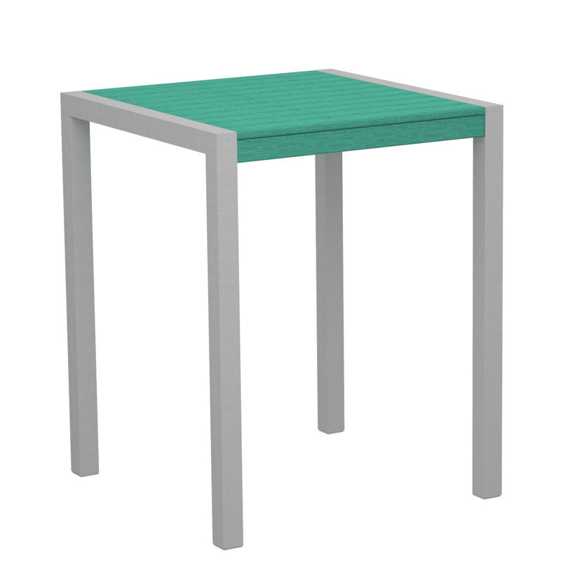 Table de comptoir POLYWOOD MOD, Aruba, Argent texturé, L 29,75 po x P 29,75 po